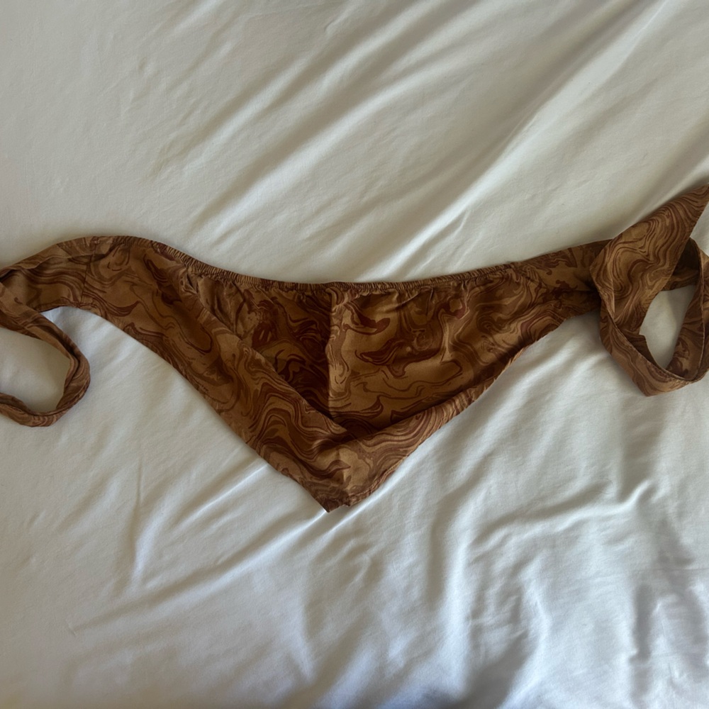 Brown Swirl Pattern tie top